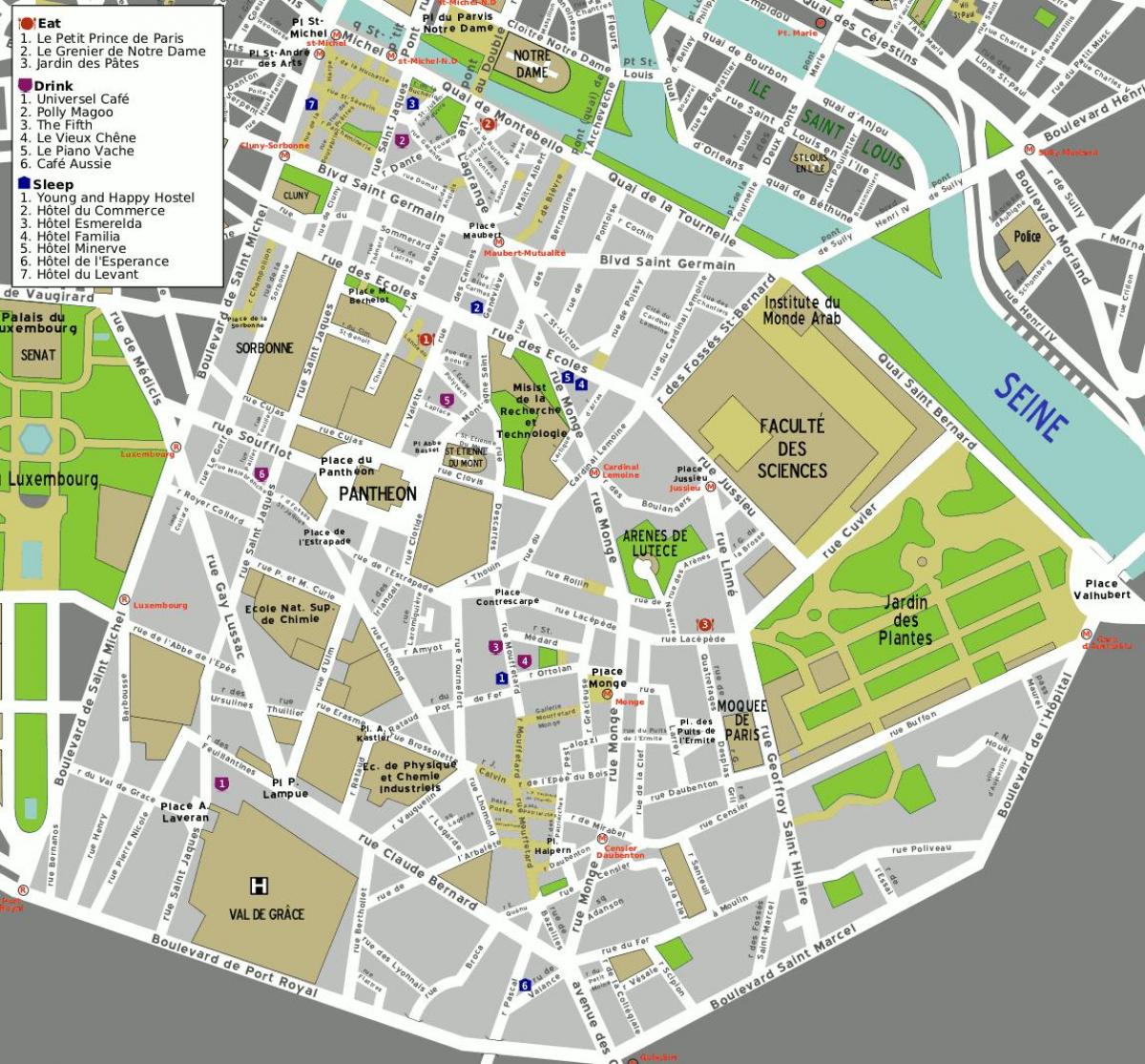 Mapa 5. arrondissement Paříže