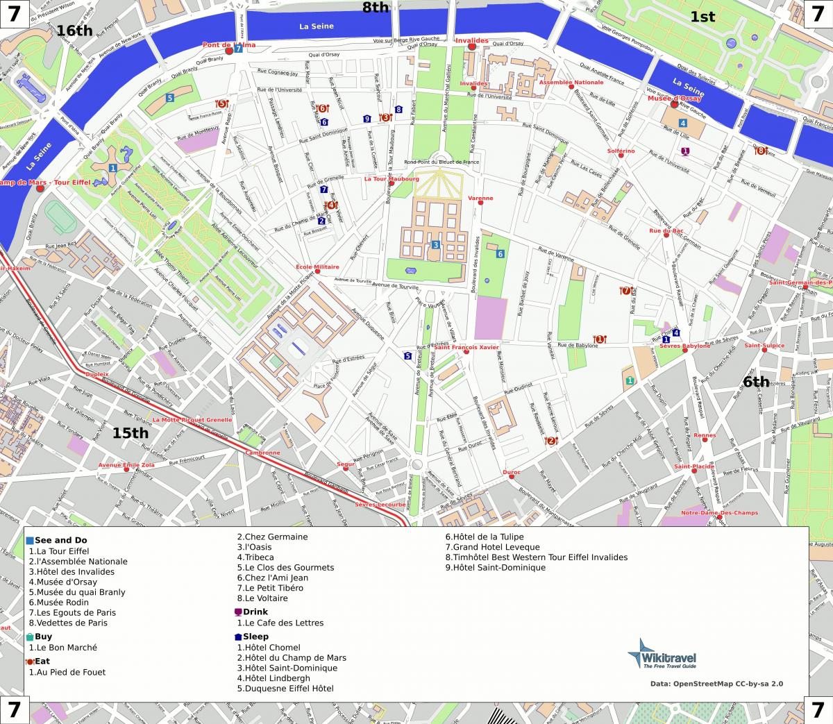 Mapa 7. arrondissement Paříže