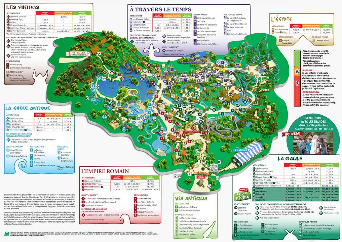 Mapa Asterix parku
