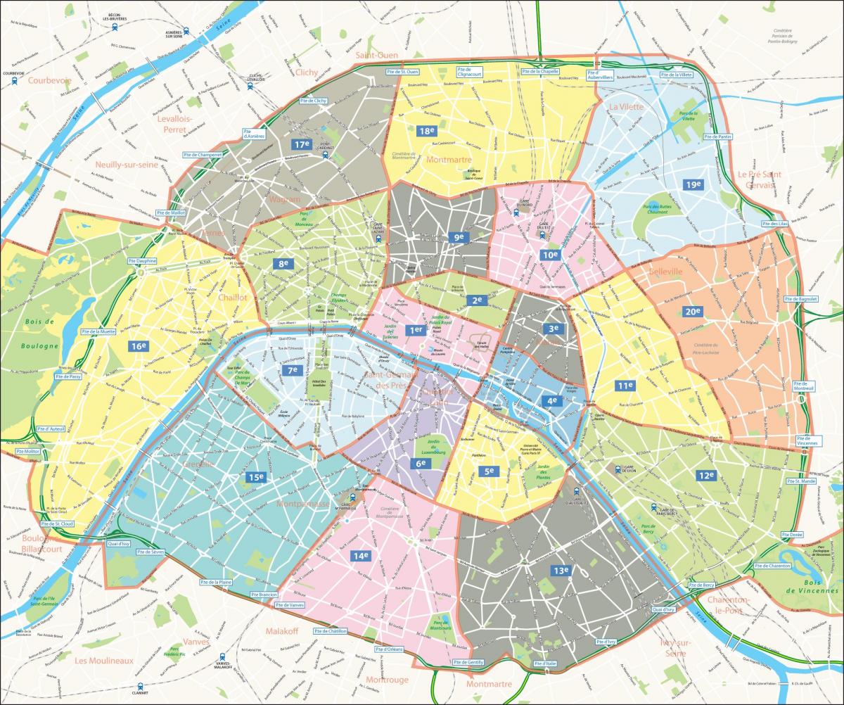 Mapa experimentálním Paříže