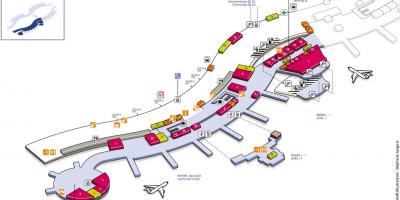 Mapa letiště CDG terminál 2A