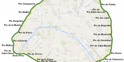 Mapa Města bran Paříže