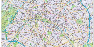Mapa Paris centra města