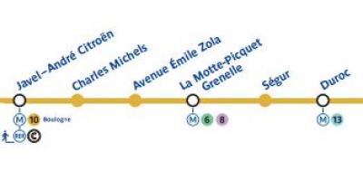 Mapa Paris metro 10