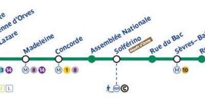 Mapa Paris metro 12