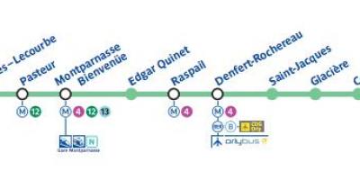 Mapa Paris metro line 6