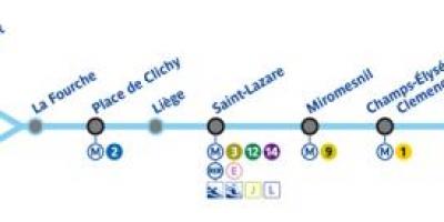 Mapa Paris metro linka 13