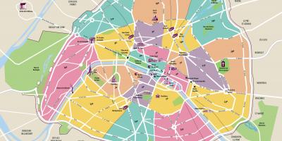 Mapa Paříže intramurální