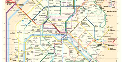 Mapa Pařížského metra