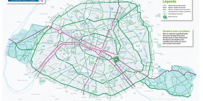 Mapa Paříže na kole