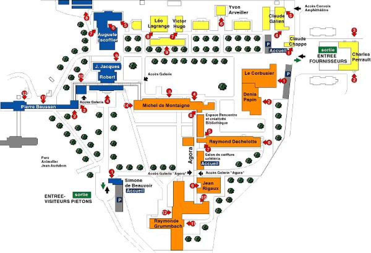 Mapa Georges-Clemenceau nemocnice