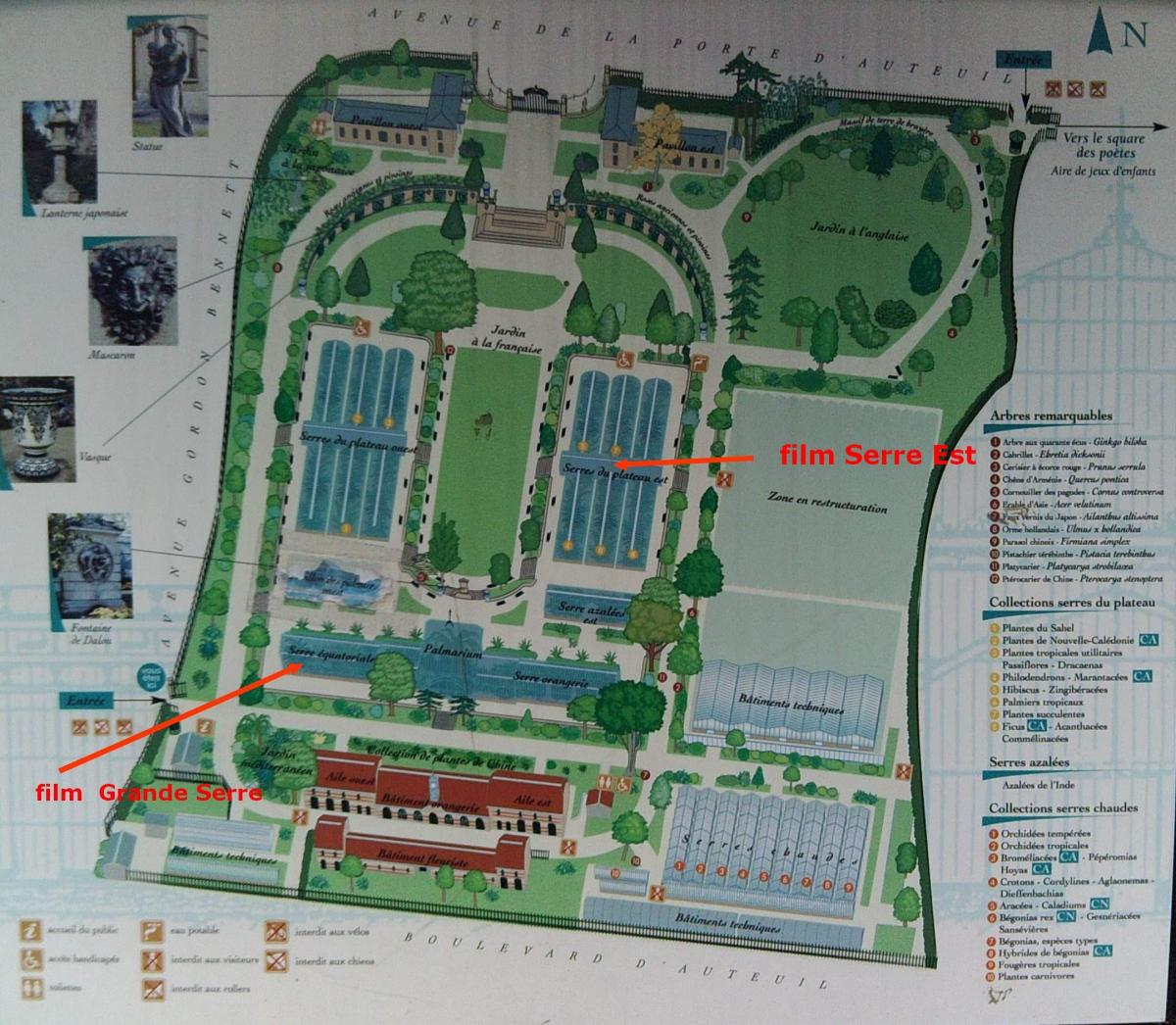 Mapa Jardin des Serres d ' Auteuil