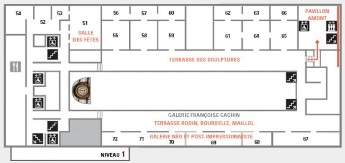 Mapa Musée d ' orsay, Úroveň 2