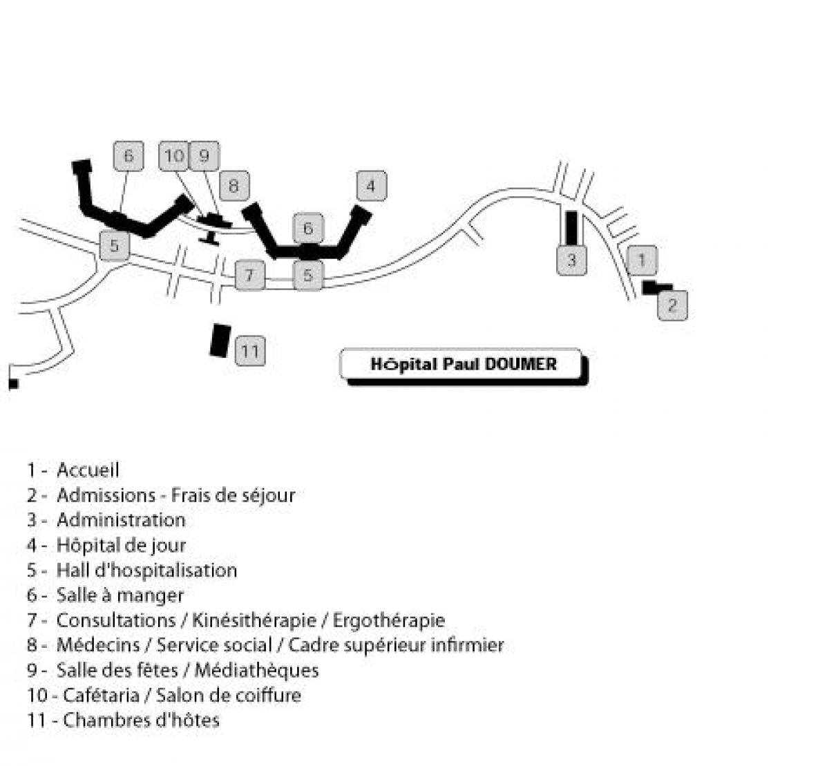 Mapa Paul Doumer nemocnice