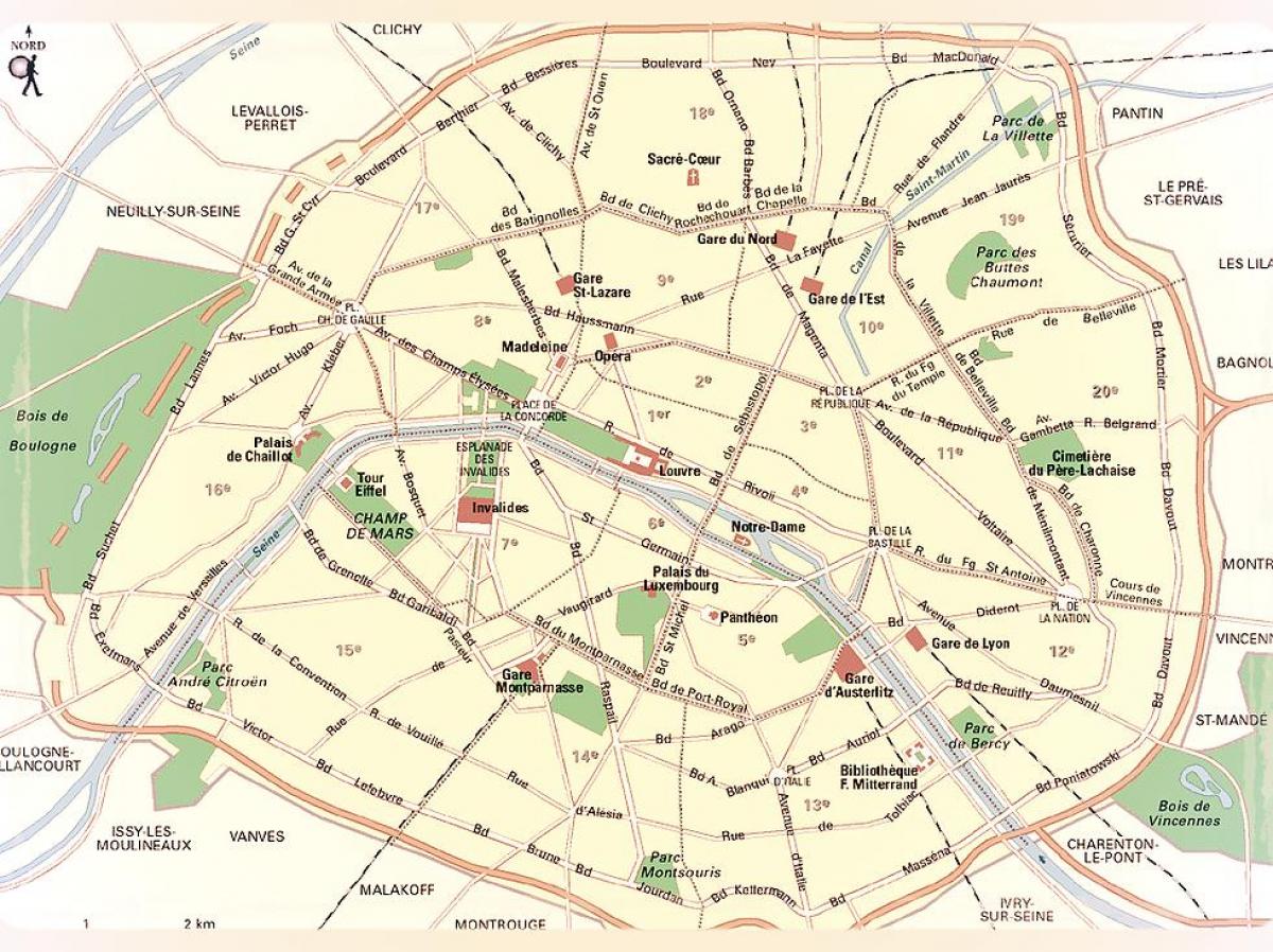 Mapa Pařížské Parky