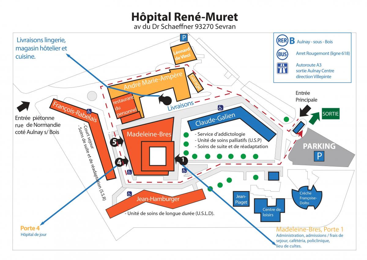 Mapa René-Muret nemocnice