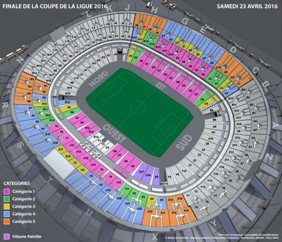 Mapa Stade de France Fotbal