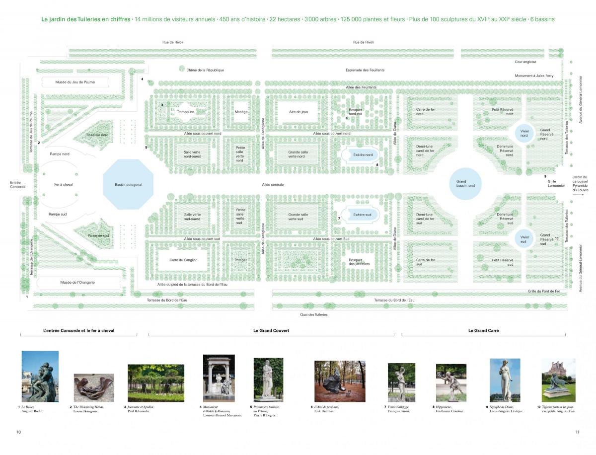 Mapa Tuileries Zahrady
