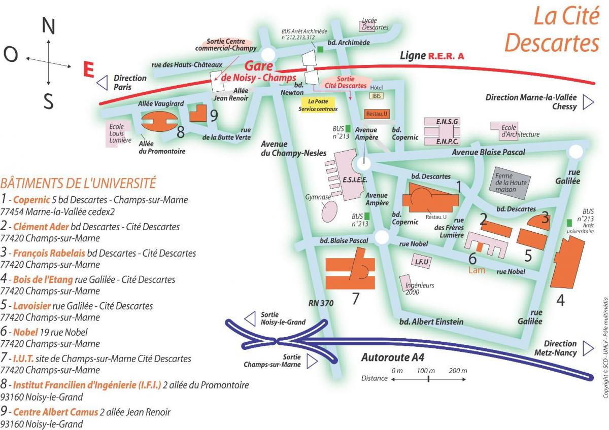 Mapa Univesity Paris Descartes