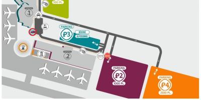 Mapa parkování na letišti Beauvais