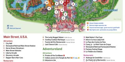 Mapa zábavního parku Disneyland Paris