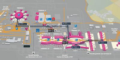 Mapa letiště Roissy