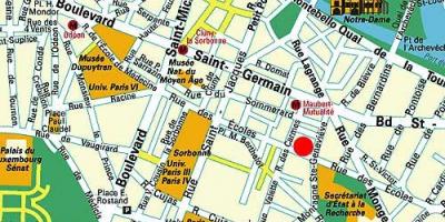 Mapa Čtvrti Saint Michel