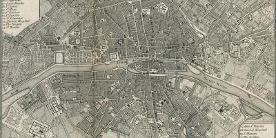 Mapa Paříže 1800