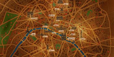 Mapa Paříž tapety
