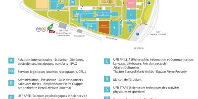 Mapa Univerzitě Nanterre